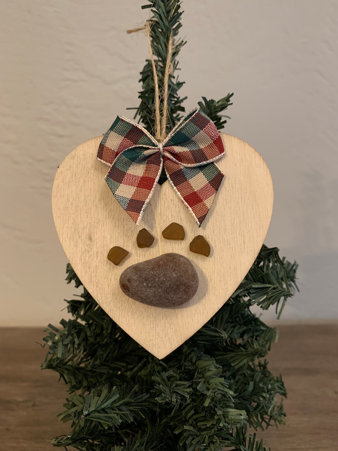 dog-paw-print-ornament-sea-glass-ornament-dog-ornament-personalized