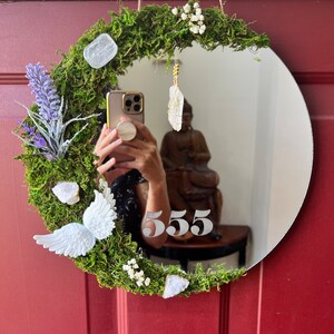 ANGEL NUMBER MIRROR | Your Choice | Disc Mirror | Home Decor