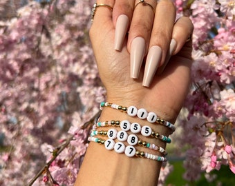 ANGEL NUMBER BRACELET | Beaded Bracelet | Customizable
