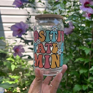 POSITIVE MINDSET CUP | Positive State of Mind Cup | Mindset Iced Coffee Cup | Spiritual Beer Can Cup