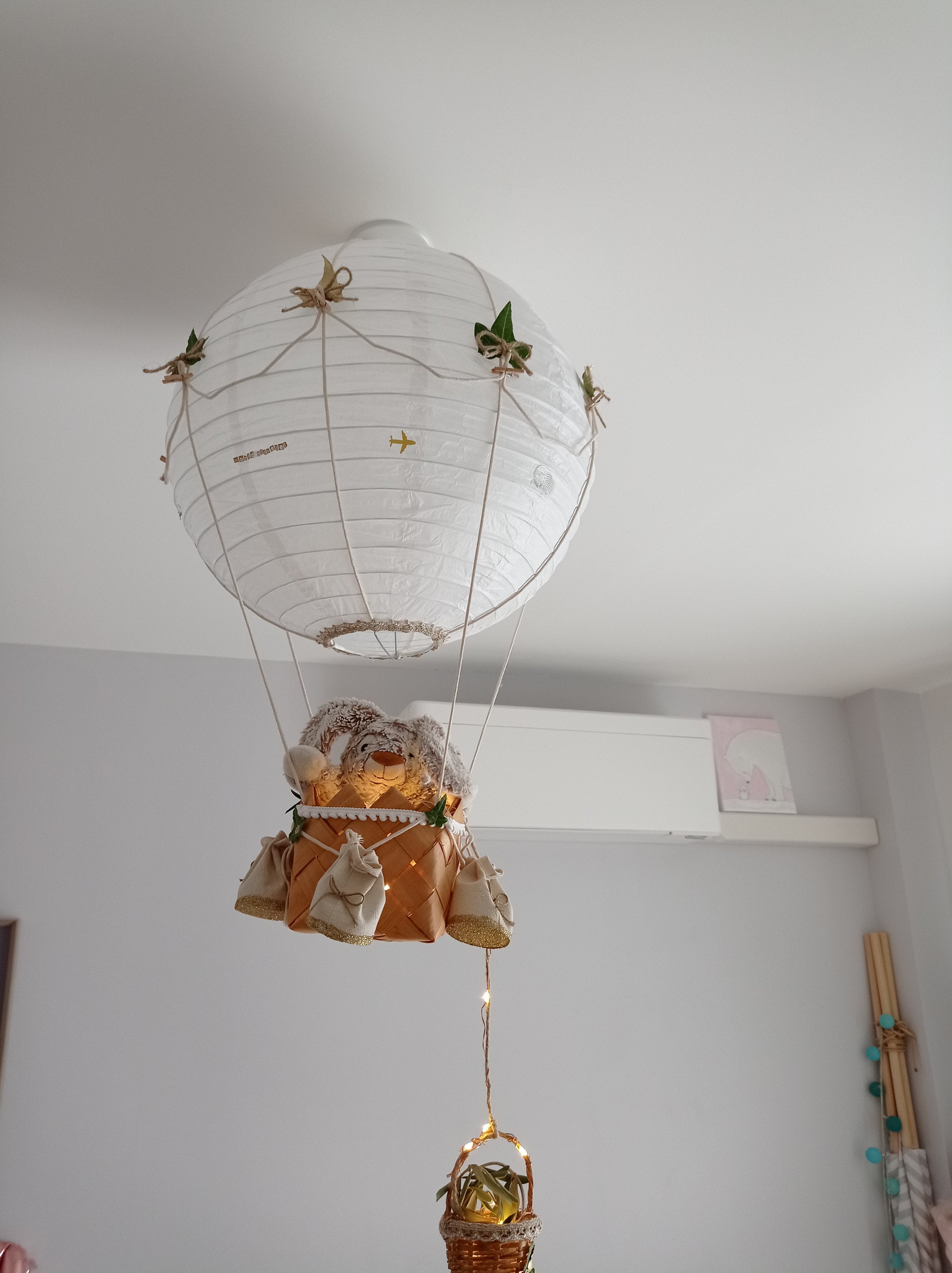 Suspension Montgolfière Personnalisable Pour Chambre d'enfants Faite Main.
