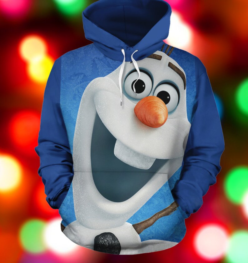 Frozen hoodie Olaf all over print hoodie 3d hoodie sweater Etsy