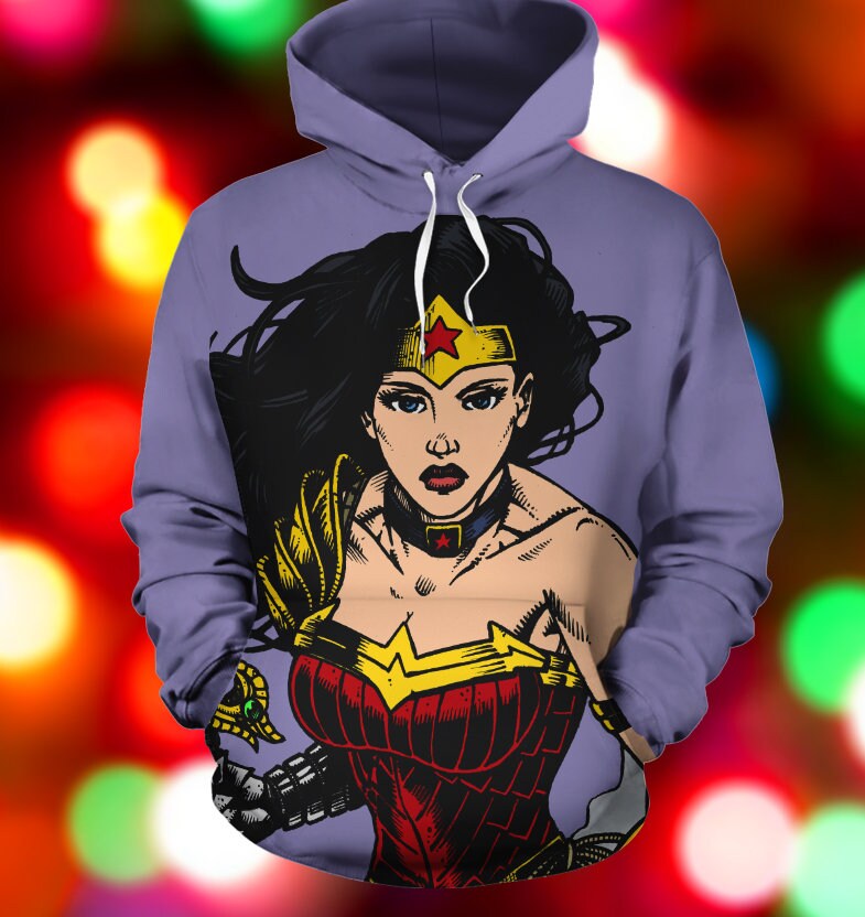 Wonder Woman hoodie all over print hoodie 3d hoodie Etsy