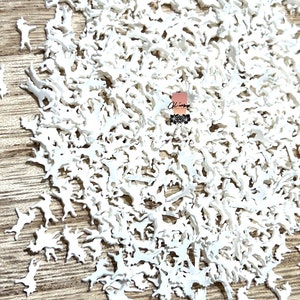 White Unicorn Polymer Clay Slices - 10mm Large