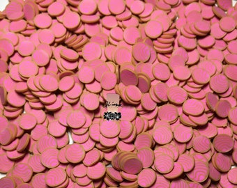 5mm Pink Concha Polymer Slices -small