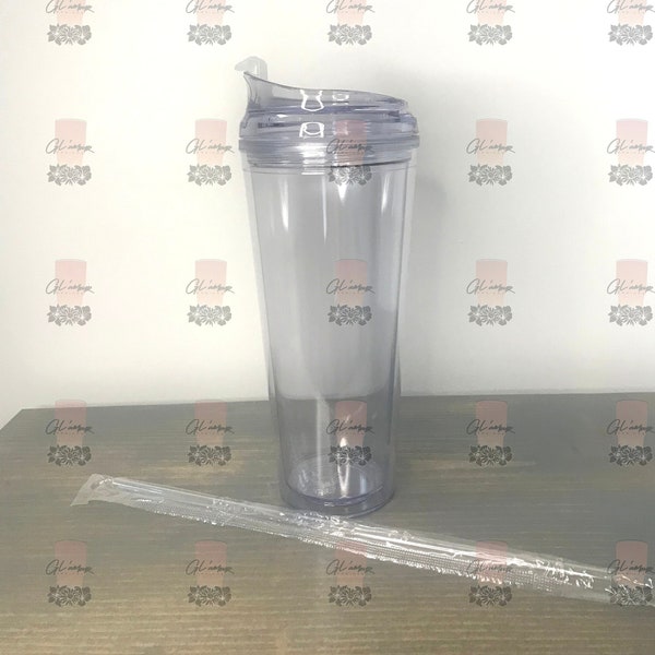 22 oz Clear Double Wall Cup