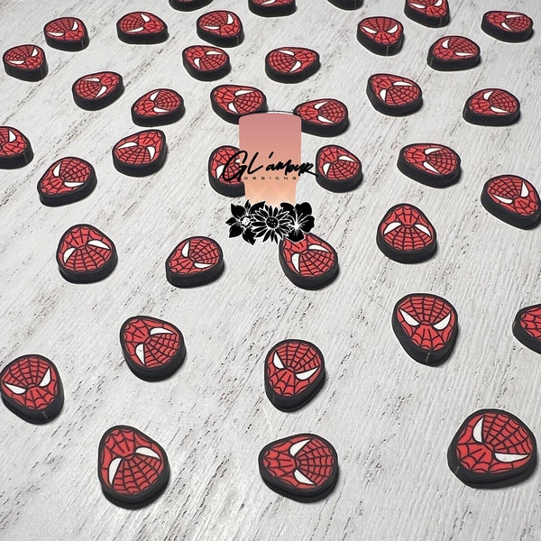 Spiderman's Face Polymer Slices - 10mm Large