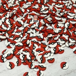 Poke Ball Polymer Slices - 5mm Small