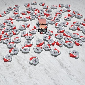 Koala W/ Red Hat Polymer Slices- 10mm Large