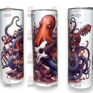 Musician Octopus Customized Tumbler