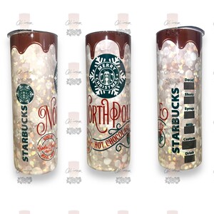 North Pole Chocolate Drip Tumbler Customized Tumbler