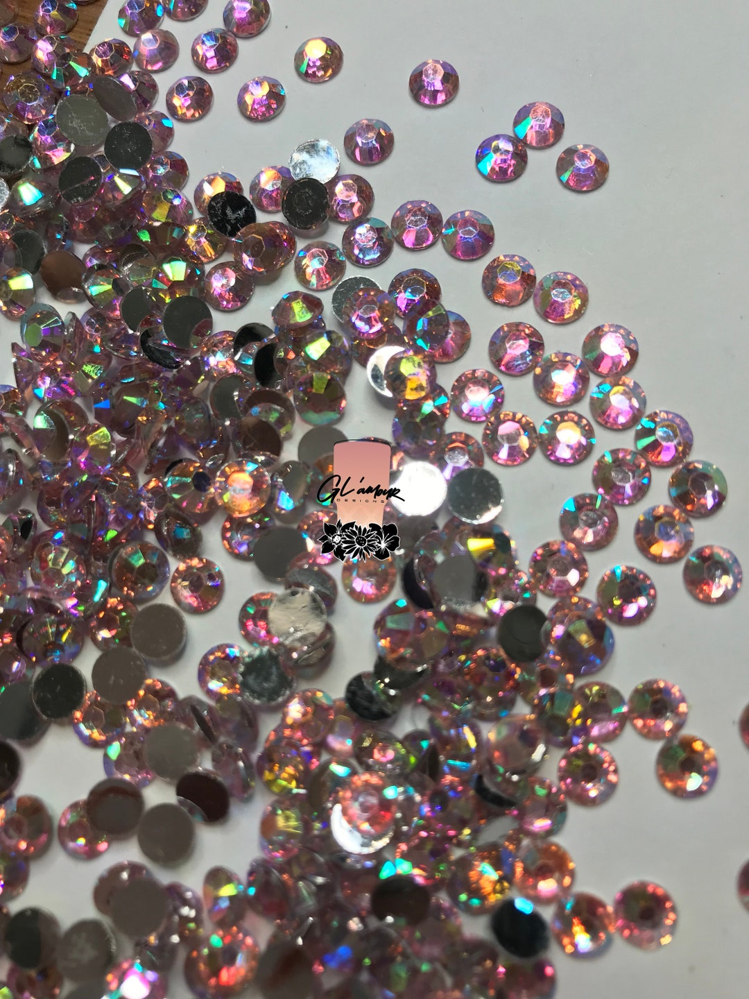 Light Pink Rhinestone Light Pink Flat Back Resin Rhinestones - 1000 Pcs - Etsy