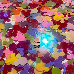 Mouse Head Shape Multi-Colored Glitter