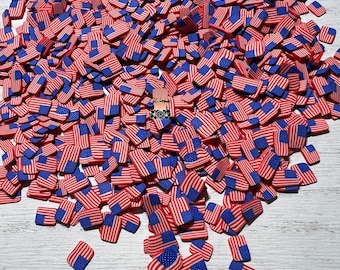 5mm U.S Flag Polymer Slices -small