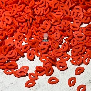 Red Lips Polymer Slices - small 5mm