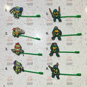 Turtles Straw Toppers / Reusable Straw Covers