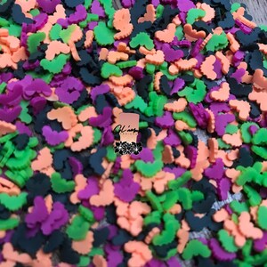 5mm Bats Multi Colors Polymer Slices - small