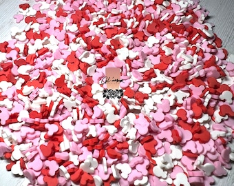 Pink and Red Mouse Mix Polymer Slices- 5mm Small