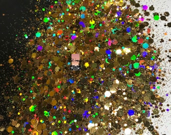 Gold Rain Chunky Glitter