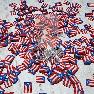 Puerto Rico Flag Polymer Slices - 5mm Small