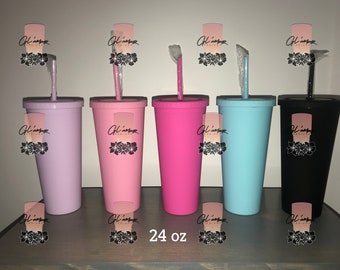 Matte 16 oz and 24 oz Insulated Tumblers