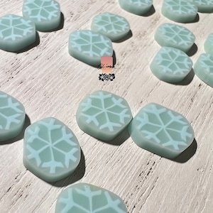 Elsa Snowflakes Polymer Slices - 10mm Large