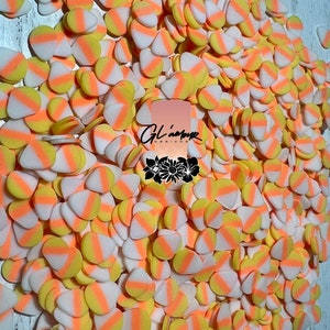 Candy Corn Polymer Slices - 5mm Small
