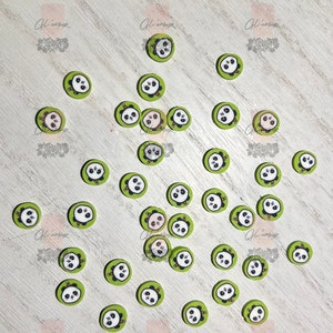 Birthday Panda Polymer Slices - 10mm Large