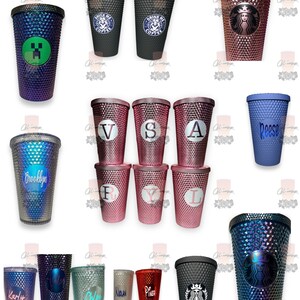Personalized Studded 16 oz Tumblers