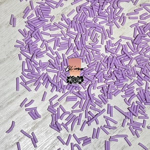 Lilac Sprinkles Polymer Slices
