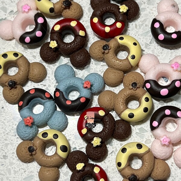 Resin Mouse Donut Charms Cabochon