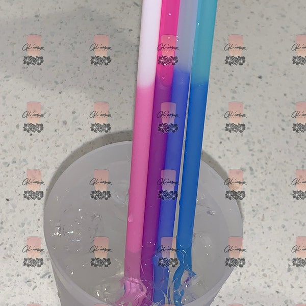 Color Changing Reusable Straws - 4 Pack