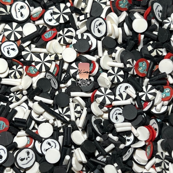 Jack & Sally's Halloween Treat Mix Polymer Slices - 5mm Small