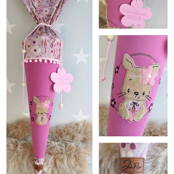 School bag sugar bag bunny pink berry JohRi's favorite part Stuff-deluxe