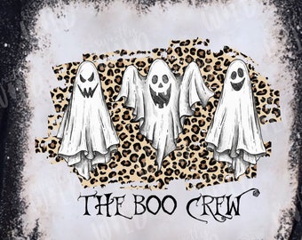 PNG - Sublimation - Halloween Vibes - Boo Crew Shirt Png - Ghost Graphic Tee - Happy Halloween