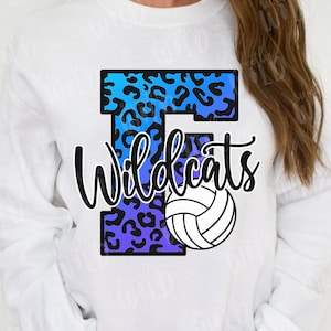 PNG - CUSTOM Volleyball Team Mascot Spirit Shirt Design - Volleyball Season - Bump Set Spike - Your Mascot Team Colors Spirit Shirt Design