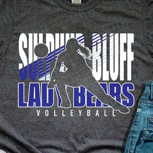 PNG - CUSTOM Volleyball Team Spirit Swoosh Shirt Design - Volleyball Season - Bump Set Spike - Mascot Team Spirit Shirt Design