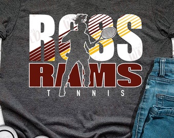 PNG - Diseño de camiseta de espíritu de equipo de tenis personalizado - Temporada de tenis - Equipo de tenis - Raqueta de tenis - Diseño de camiseta de espíritu de equipo de mascota - Pelota de tenis