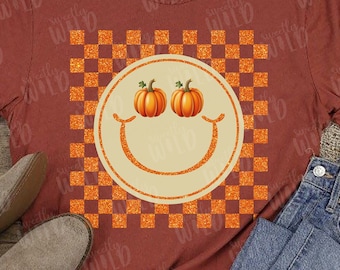PNG - Hey Smiley Pumpkin Sequins - Glitter Fall Shirt - Faux Sequin Style - Ladies Fall Design - Fall Baby Gift Design - Autumn Design Png