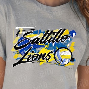 PNG - CUSTOM Volleyball Team Spirit Swoosh Shirt Design - Volleyball Season - Bump Set Spike Dig - Mascot Team Spirit Shirt Design