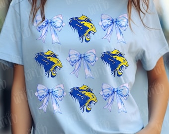 PNG - Custom YOUR School Mascot Shirt - Coquette Bow School Mascot design - School Shirt - Sublimation DTF Design - Coquette Spirit Wear