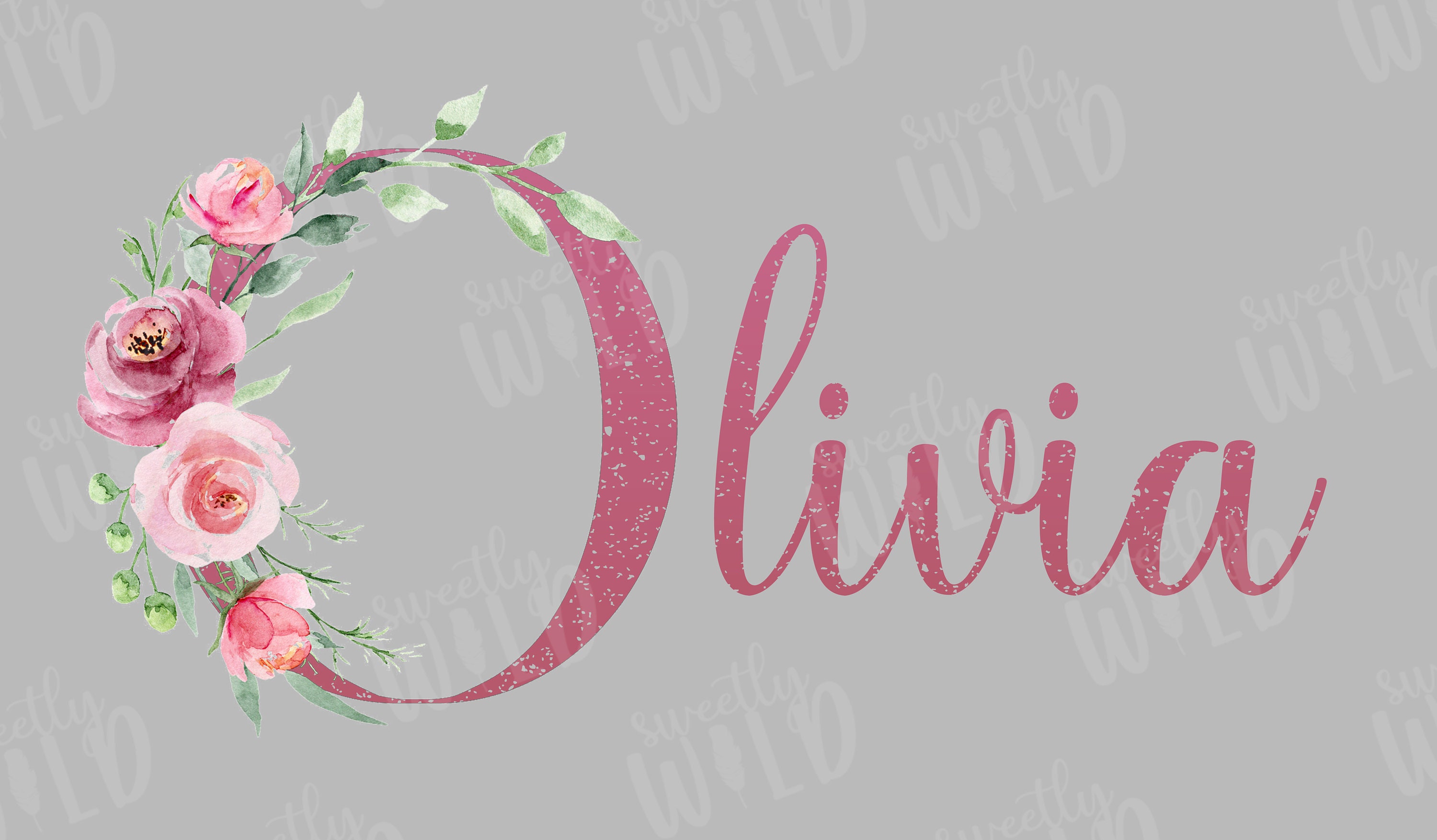 Xylee CUSTOM PNG Floral Letter Name, Baby Girl Onesie Design, Personalized ...