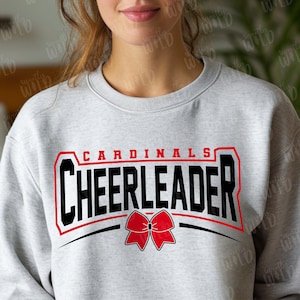 PNG - CUSTOM Cheerleading Mascot Spirit Shirt Design - Competition Cheer Season - Your Cheer Squad - Team Colors - Mascot Team Spirit Design