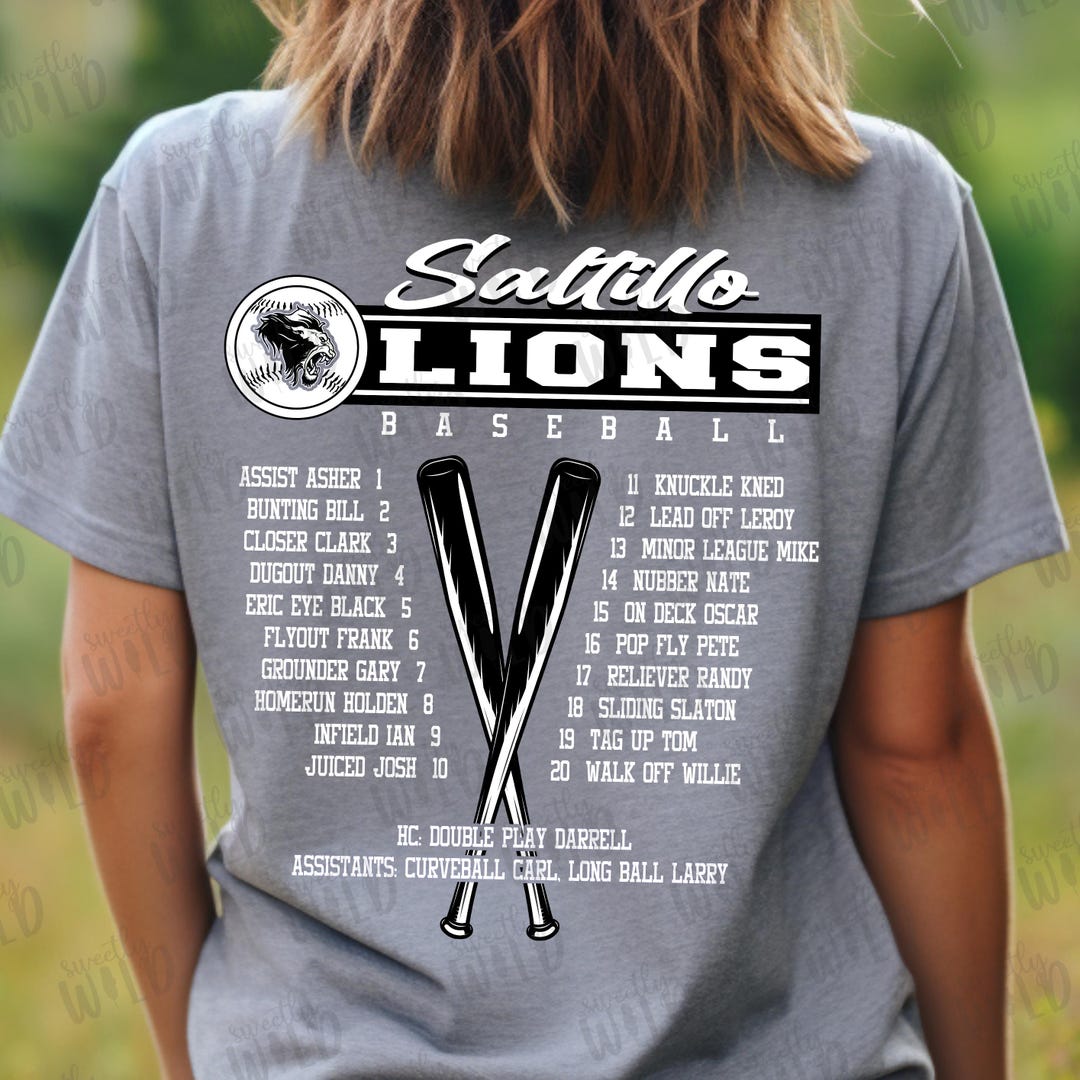 PNG - CUSTOM Baseball Softball Personalized Team Roster Design ...