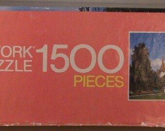 Vintage © 1986 Milton Bradley MB York 1500 Pc. Puzzle #4335-9
