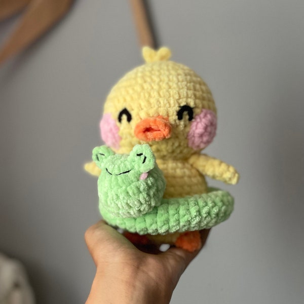 Crochet Duck Plushie - Amigurumi Duck- Duck Plush - Crochet Frog Float