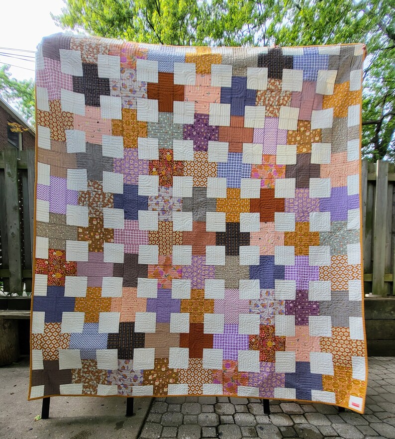 Layer Cake Lattice Bedsize Quilt Queen Size Patchwork Quilt Etsy