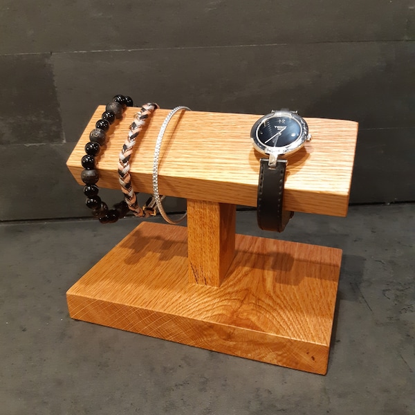 L'Elégant : Porte montres bijoux unisexe en bois Chêne L'élégant