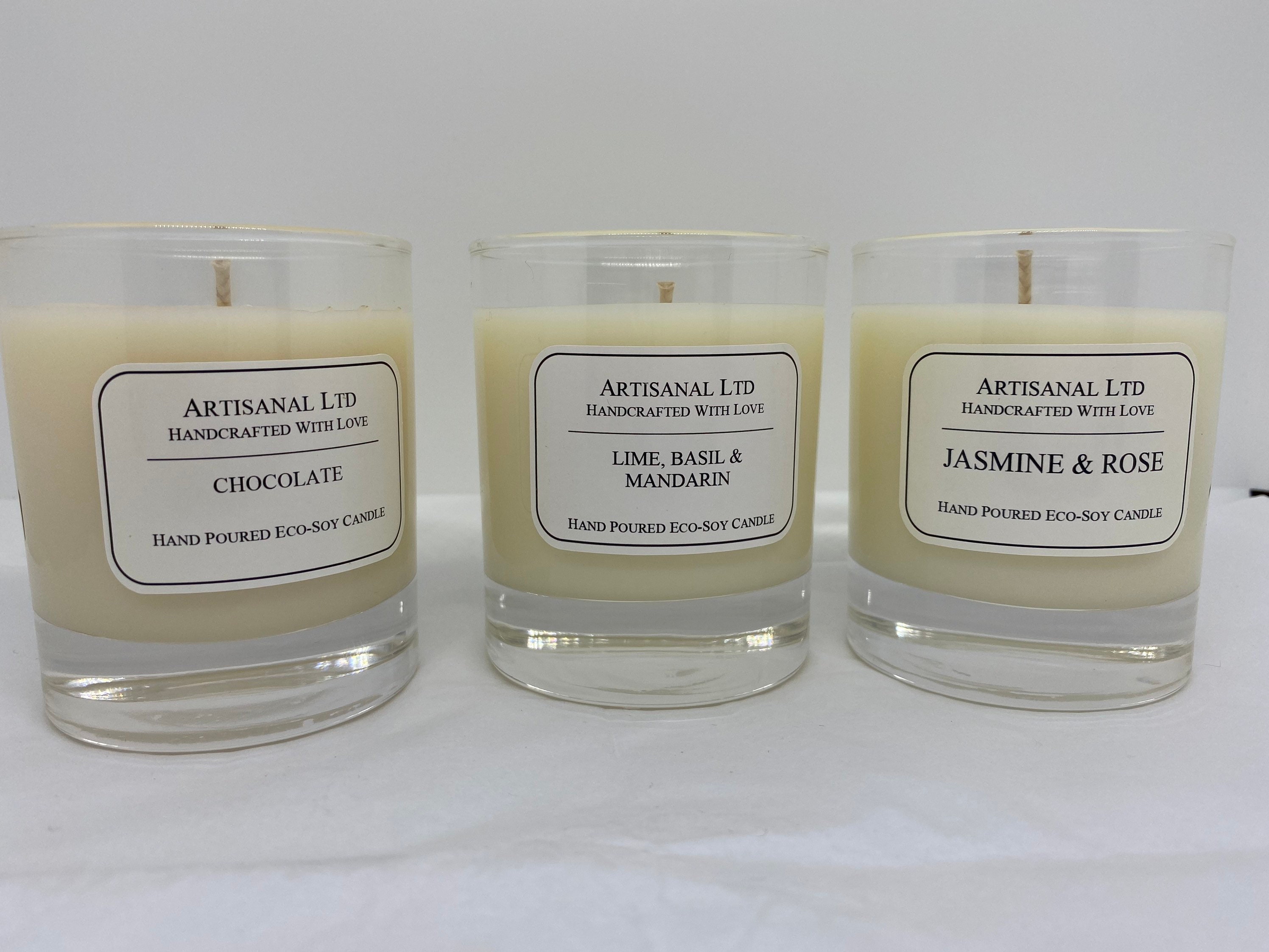 Set of 3 candles gift hamper/9cl jars/ Eco soy/ handmade hand Etsy