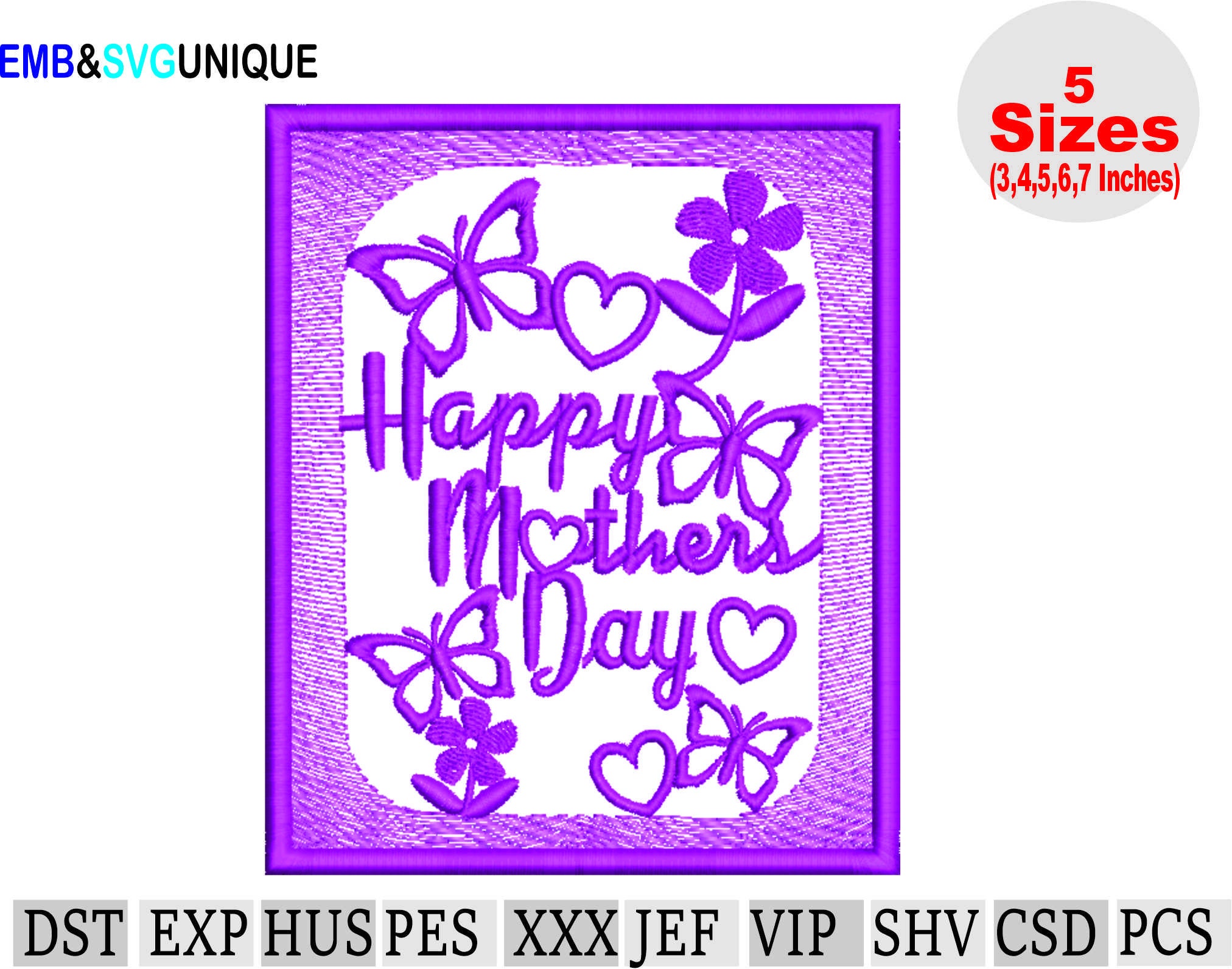 Mothers Day Embroidery Designs Machine Embroidery Mom Etsy UK